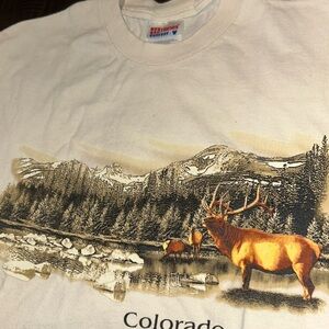 Hanes Colorado Wildlife Graphic Tee - Cream and Brown